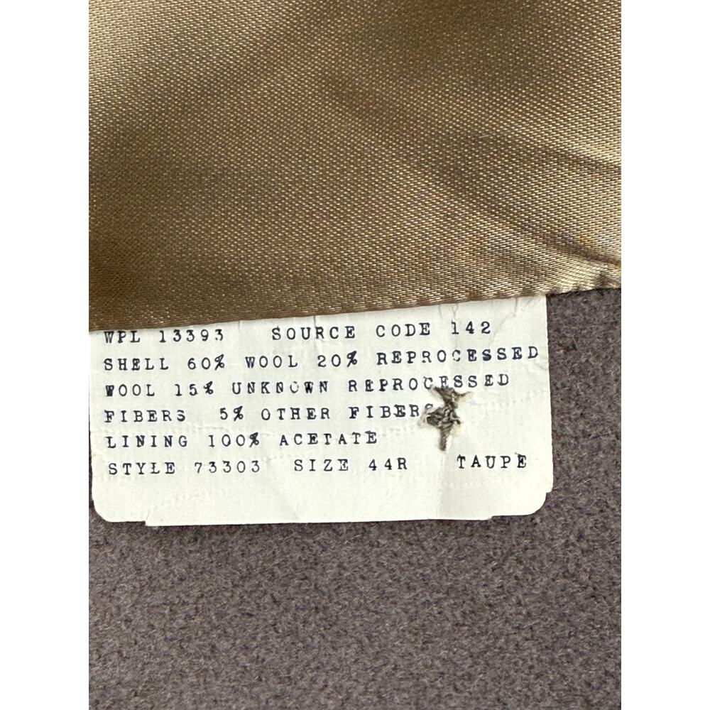 1950's SEARS USA taupe wool double breasted peacoat - Size 44 - Picture 5 of 9